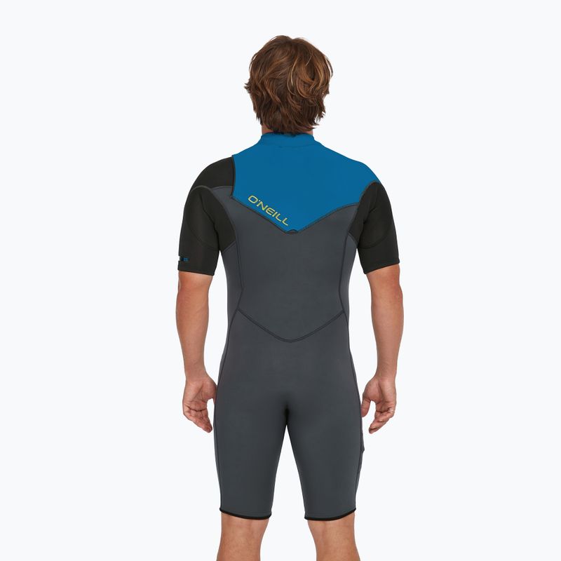 Muta da uomo per il nuoto O'Neill Hammer 2mm Chest Zip SS Spring graphite/black/ocean 4