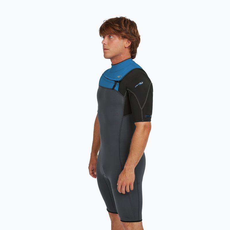 Muta da uomo per il nuoto O'Neill Hammer 2mm Chest Zip SS Spring graphite/black/ocean 5