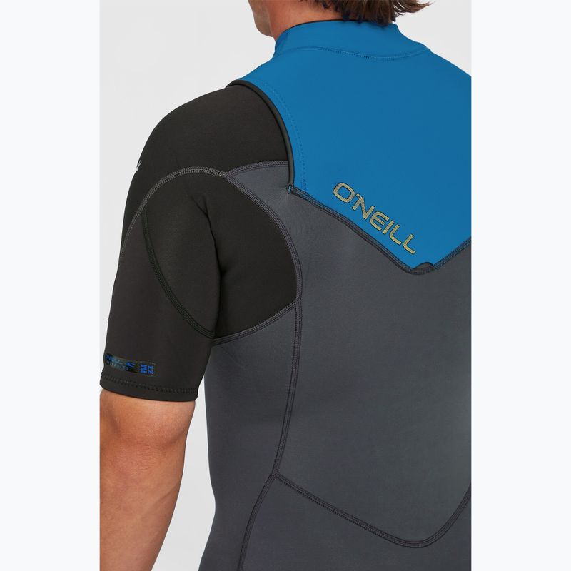 Muta da uomo per il nuoto O'Neill Hammer 2mm Chest Zip SS Spring graphite/black/ocean 7
