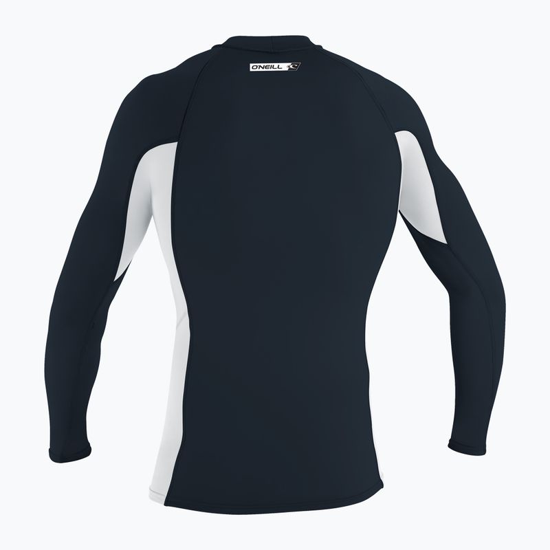 Maniche lunghe da nuoto O'Neill Premium Skins Rash Guard ardesia/bianco/ardesia da uomo 2