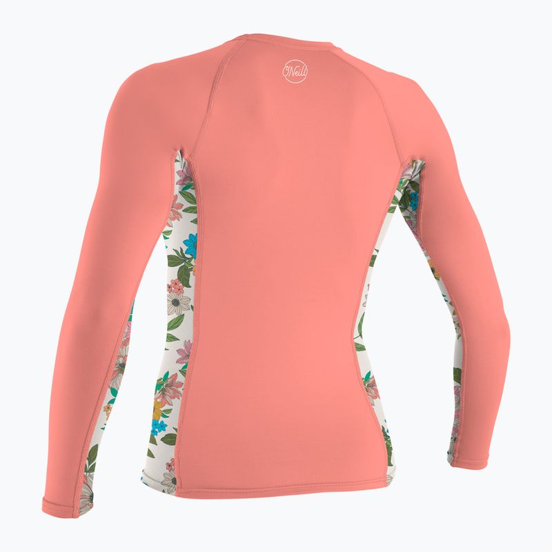 Nuoto donna manica lunga O'Neill Side Print Rash Guard desert flower/cara floral 2