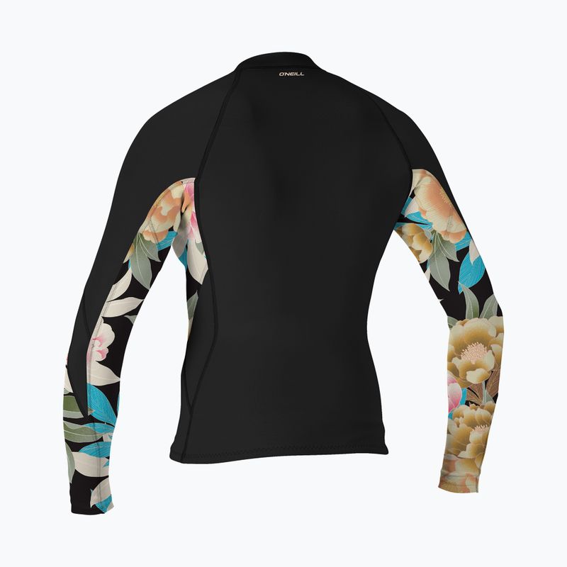 Giacca da donna in neoprene O'Neill Bahia 1/0,5 mm Full-Zip Jacket nero/mikah floral/nero 2