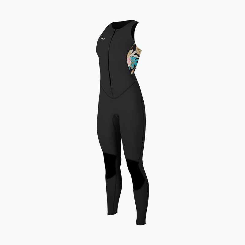Muta da donna O'Neill Bahia 1.5mm Front Zip nero/mikah floreale/nero