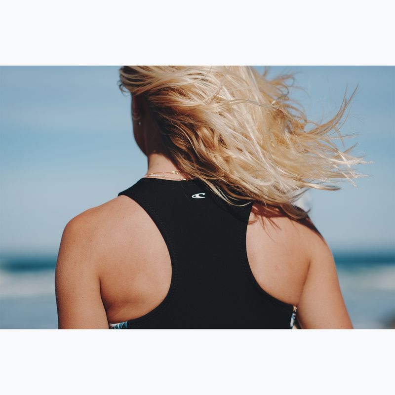 Muta da donna O'Neill Bahia 1.5mm Front Zip nero/mikah floreale/nero 7
