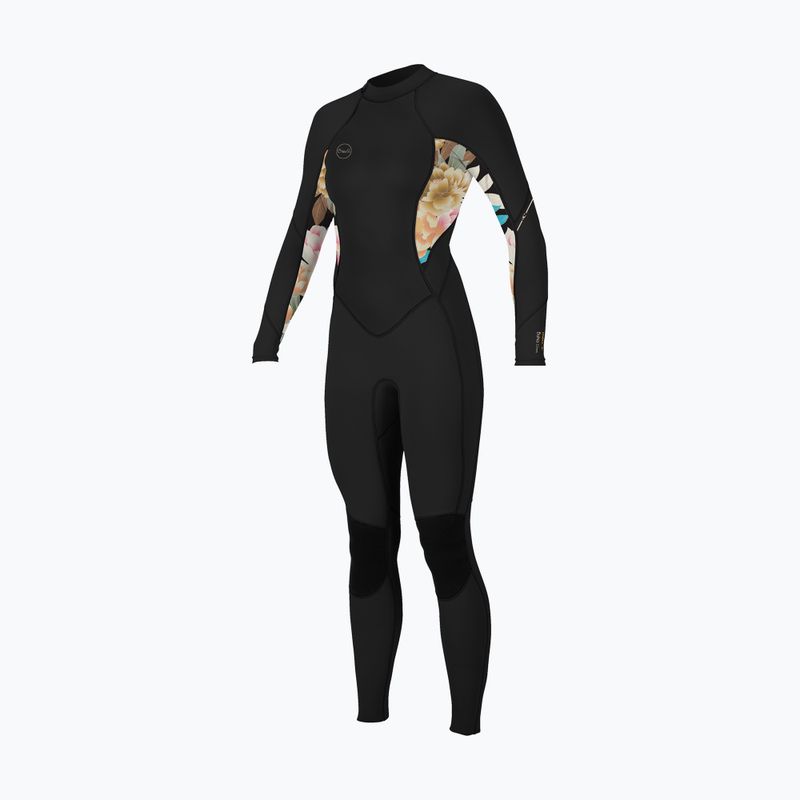 Muta da donna O'Neill Bahia 3/2 Back Zip Full nero/mikah floreale/nero