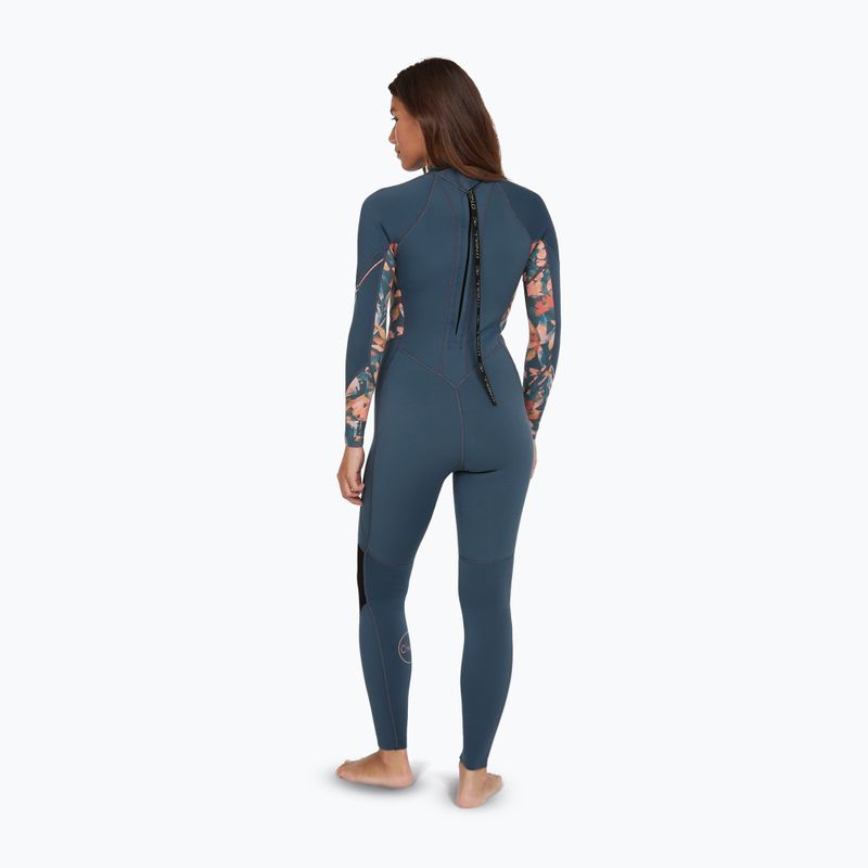 Schiuma da nuoto da donna O'Neill Bahia 3/2 Back Zip Full copen blue/painted tropics/painted tropics 2