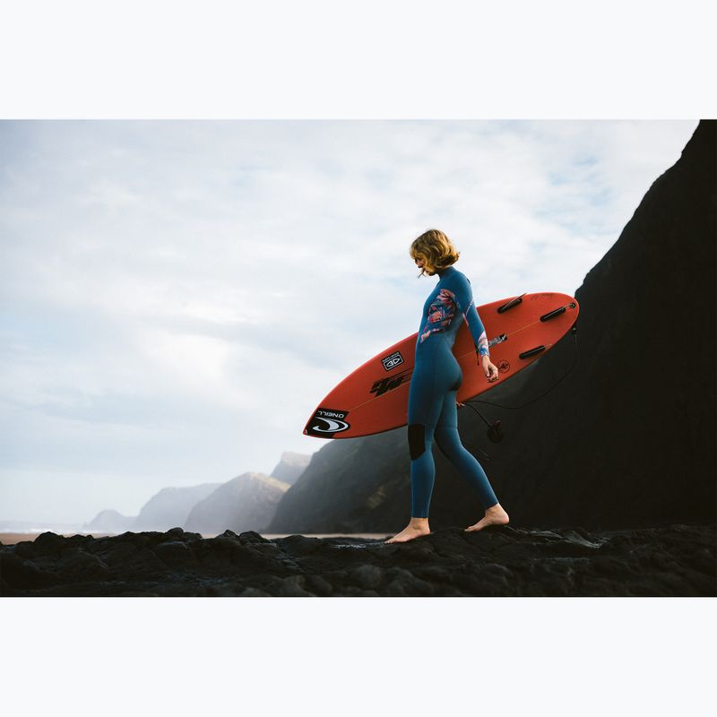 Schiuma da nuoto da donna O'Neill Bahia 3/2 Back Zip Full copen blue/painted tropics/painted tropics 11