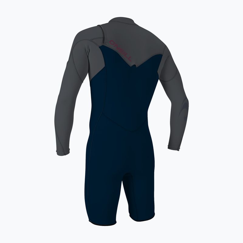 Muta da uomo per il nuoto O'Neill Hammer 2mm Chest Zip LS Spring abyss/graphite/graphite 2