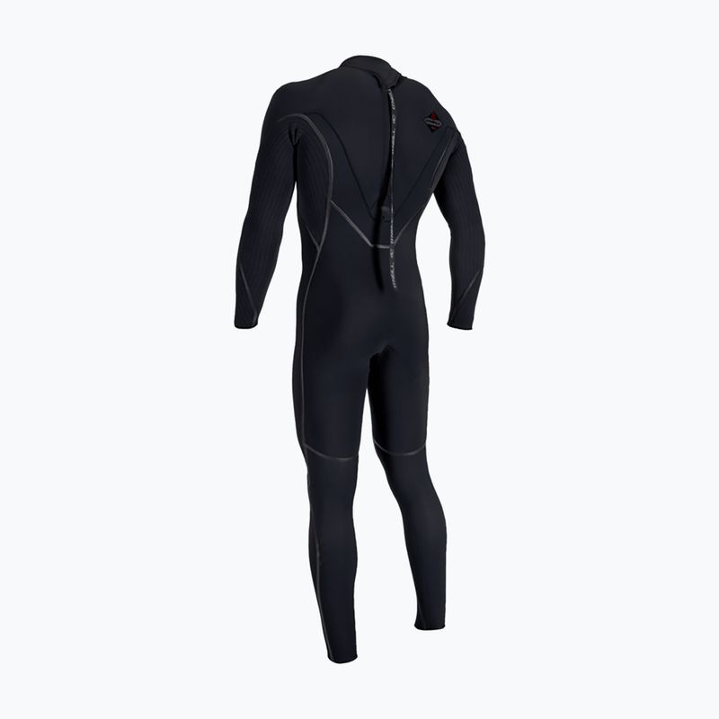 Muta da nuoto uomo O'Neill Hyperfreak Fire 4/3+ Back Zip Full nero/nero 2