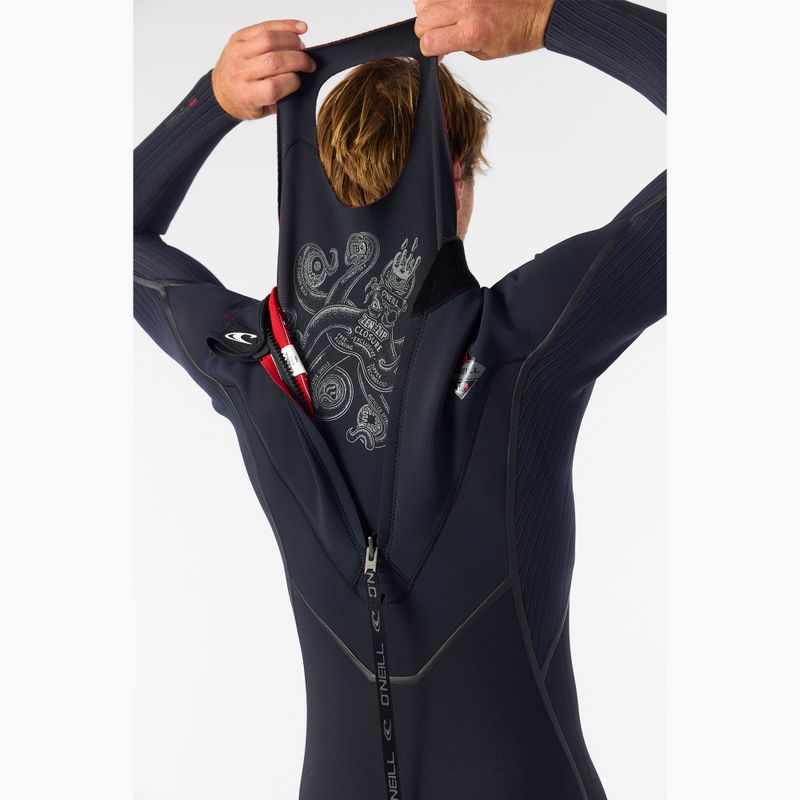Muta da nuoto uomo O'Neill Hyperfreak Fire 4/3+ mm Back Zip Full black/black 10