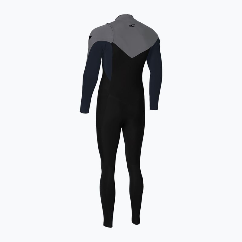 Muta da nuoto uomo O'Neill Epic 5/4 Chest Zip Full nero/ardesia/fumo 2
