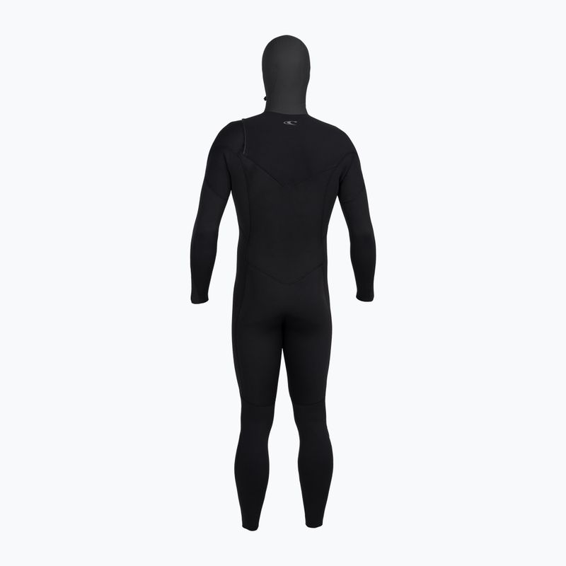 Muta da nuoto uomo O'Neill Epic 6/4 Chest Zip con cappuccio nero/nero/nero 2