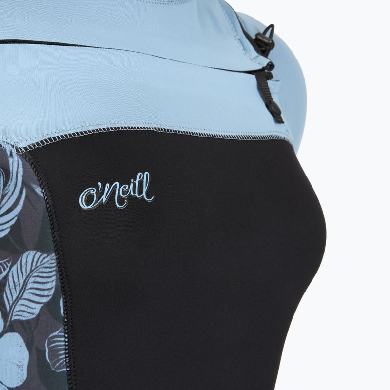 Muta da nuoto donna O'Neill Epic 5/4 mm Chest Zip Full black/stormy palm/faded denim 4