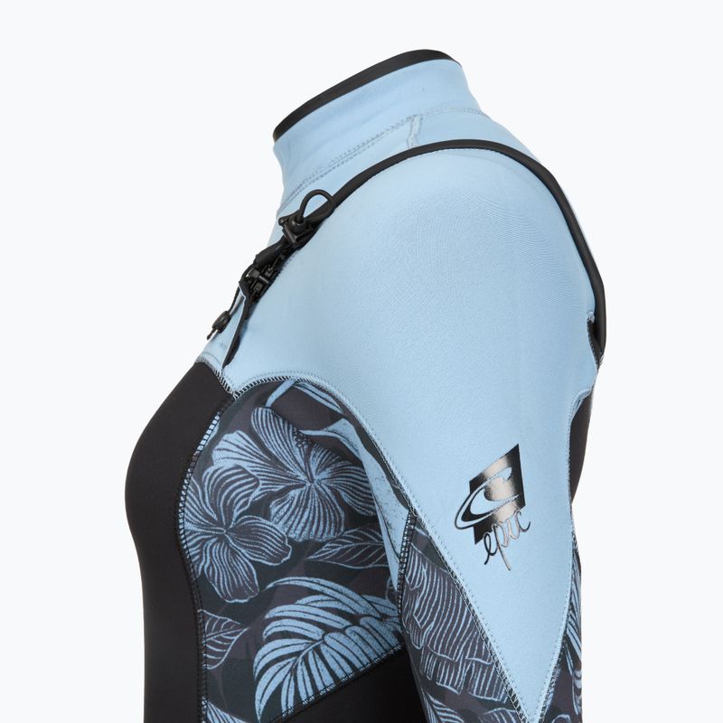 Muta da nuoto donna O'Neill Epic 5/4 mm Chest Zip Full black/stormy palm/faded denim 6