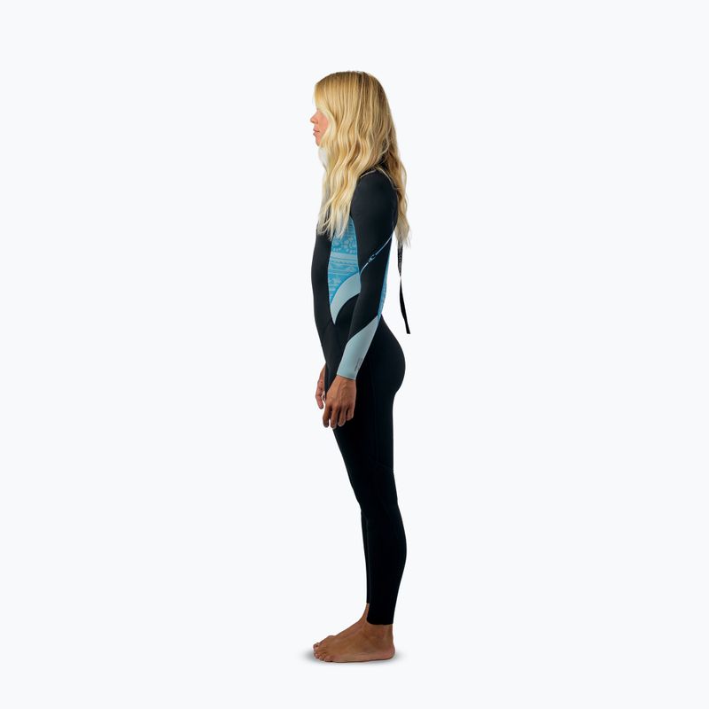 Muta da nuoto donna O'Neill Bahia 3/2 Back Zip Full IQ5 black/surf abstract/chambray blue 5