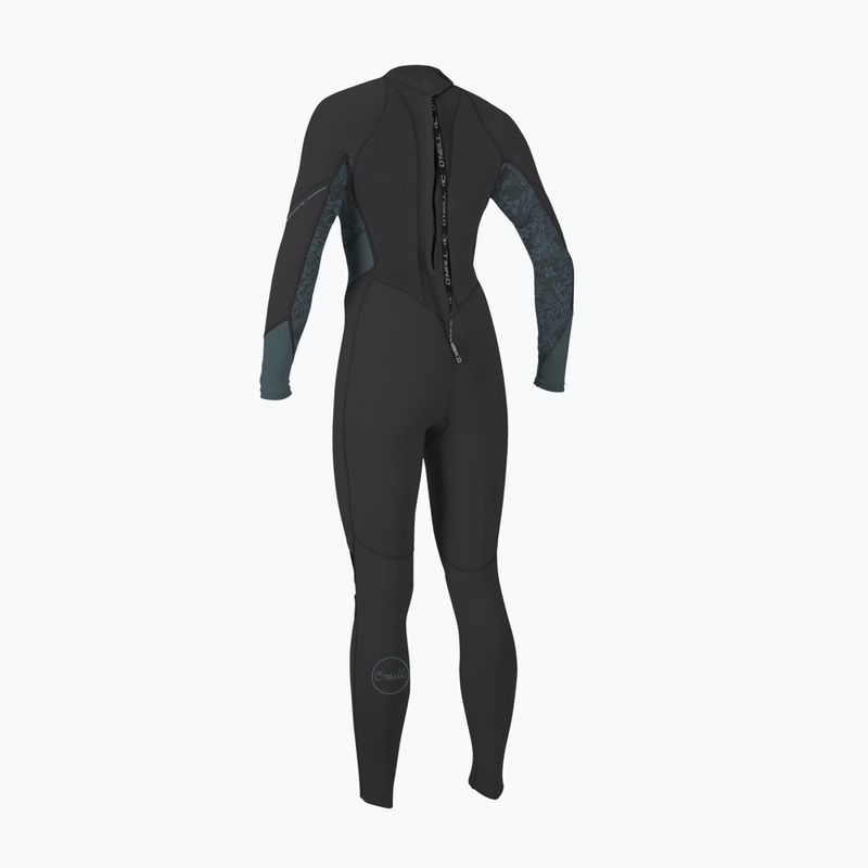 Muta da nuoto donna O'Neill Bahia 3/2 Back Zip Full IT1 tempered steel/shaded island sky/shade 2