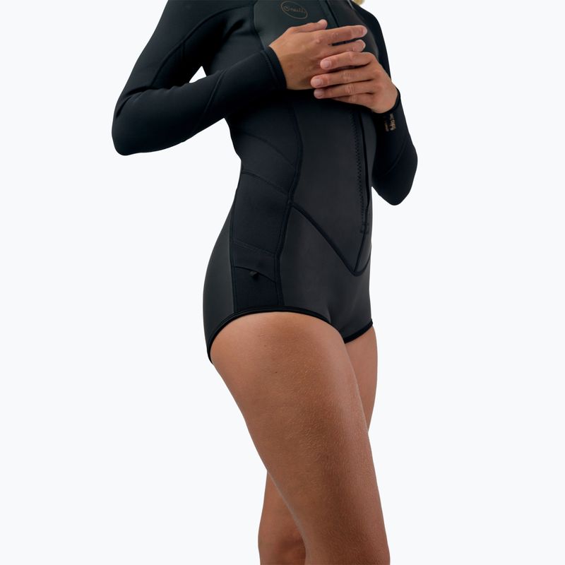 Muta da donna per il nuoto O'Neill Bahia 2/1 mm Front Zip Short Spring glide black/black 7