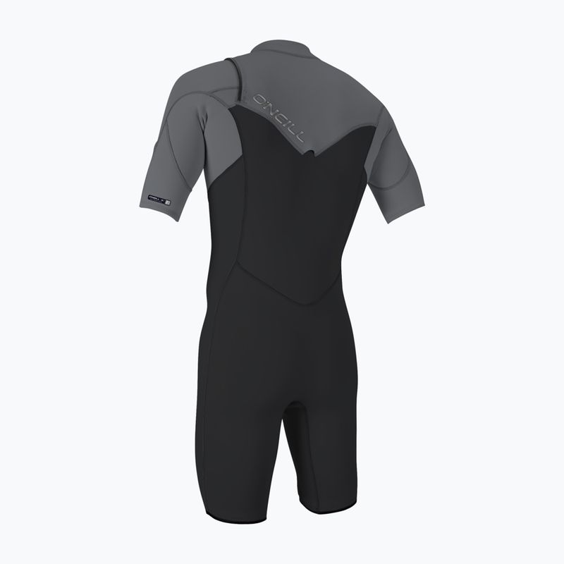 Muta da nuoto uomo O'Neill Hammer 2mm Chest Zip SS Spring IS6 tempered steel/smoke/smoke 2