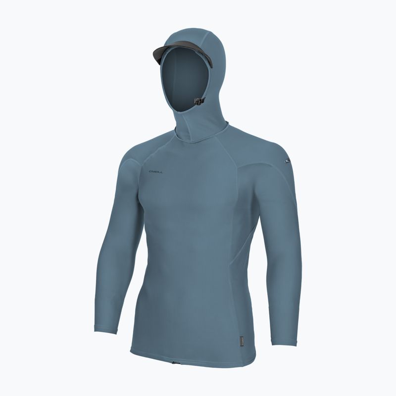 Maglia a maniche lunghe da nuoto uomo O'Neill Hyperfreak Skins Rash Guard Hooded blue fusion/blue fusion