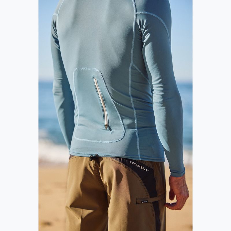 Maglia a maniche lunghe da nuoto uomo O'Neill Hyperfreak Skins Rash Guard Hooded blue fusion/blue fusion 8