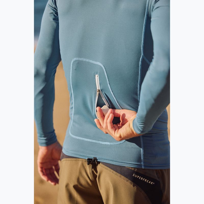 Maglia a maniche lunghe da nuoto uomo O'Neill Hyperfreak Skins Rash Guard Hooded blue fusion/blue fusion 9