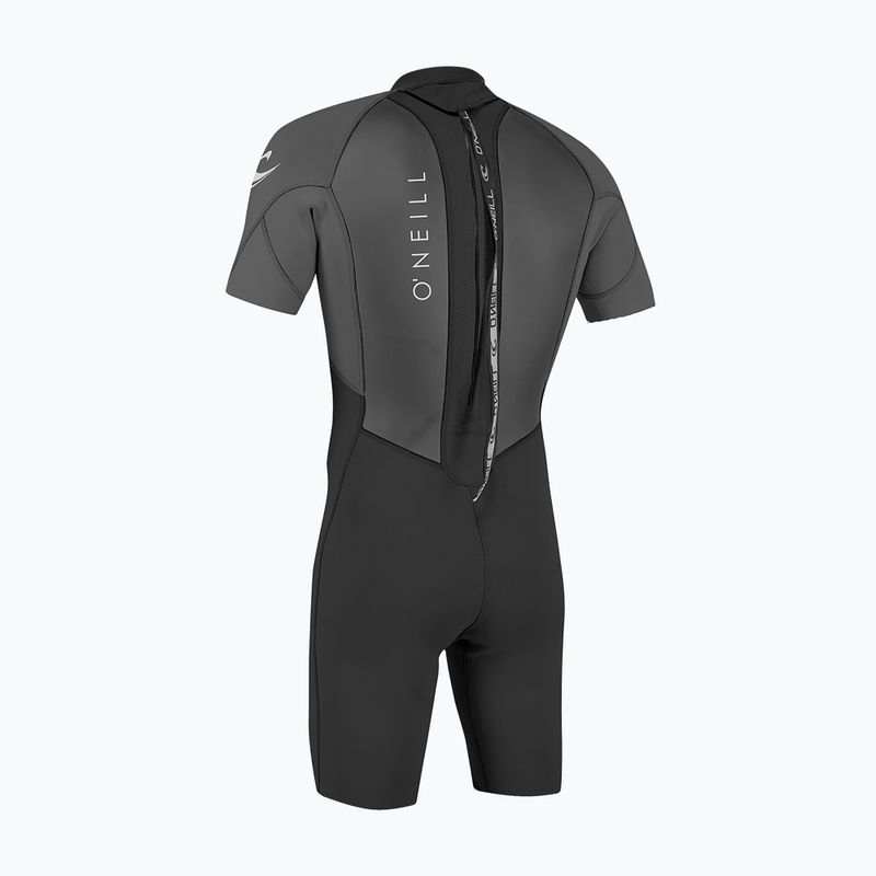 Muta da nuoto uomo O'Neill Reactor-2 2mm Back Zip SS Spring HJ5 black/graphite 2