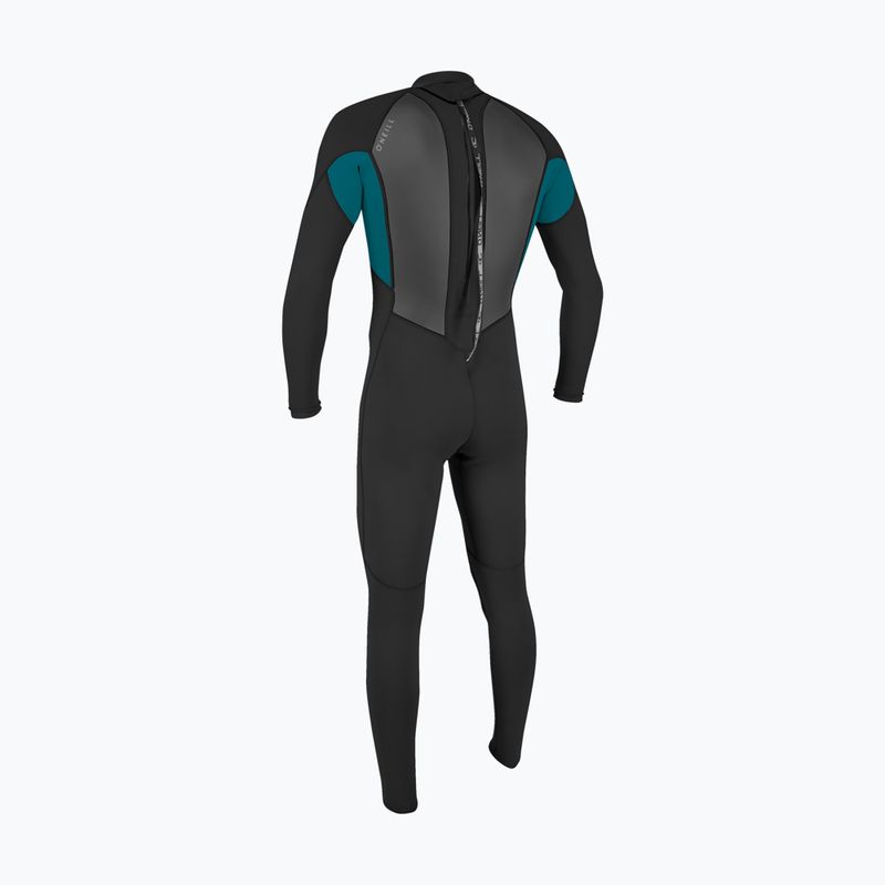 Muta da nuoto uomo O'Neill Reactor-2 3/2 Back Zip Full HJ5 black/tide pool 2