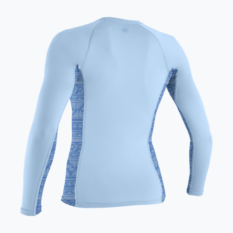 Longsleeve da nuoto O'Neill Hyperfreak Skins Rash Guard chambray blue/surf abstract 2