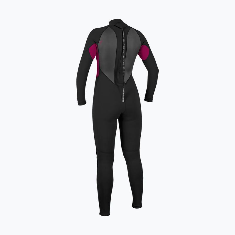 Muta da nuoto donna O'Neill Reactor-2 3/2 Back Zip Full J18 black/punk pink 2