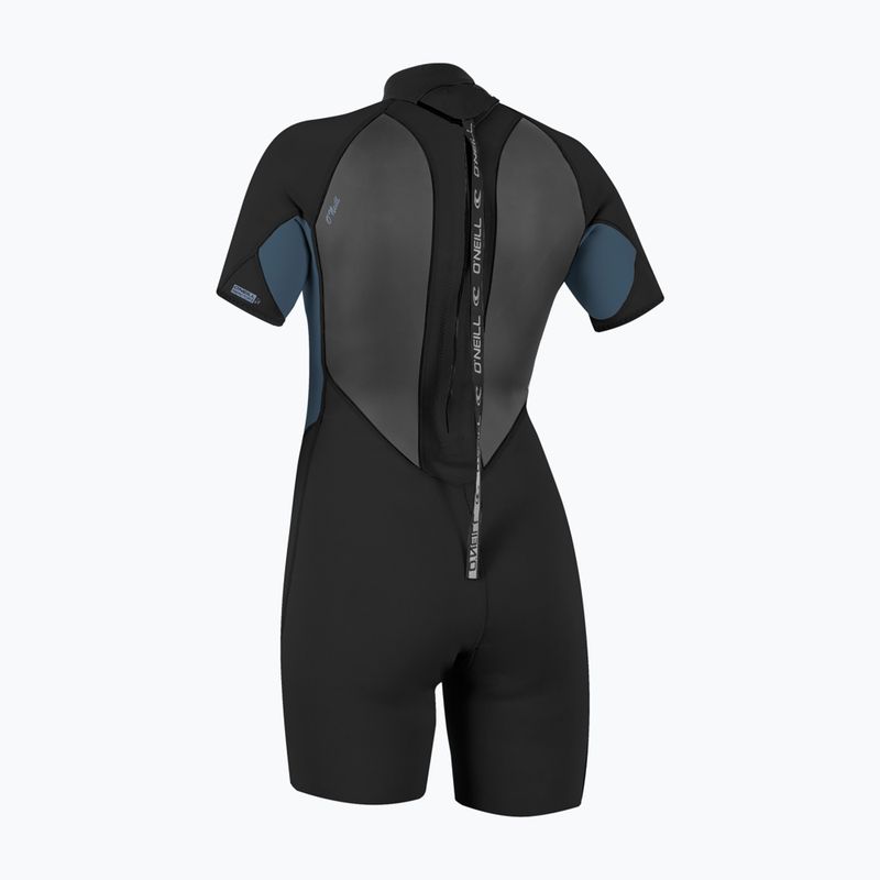 Muta da nuoto donna O'Neill Reactor-2 2mm Back Zip SS Spring IS7 black/copen blue 2