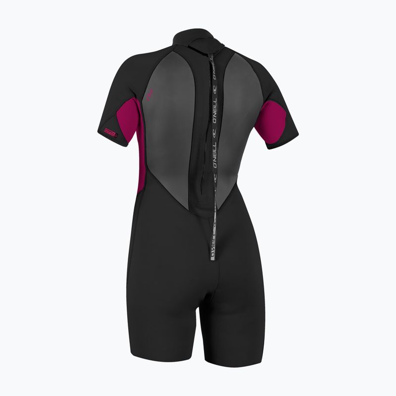 Muta da nuoto donna O'Neill Reactor-2 2mm Back Zip SS Spring IS7 black/punk pink 2