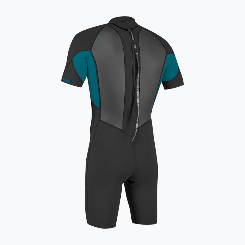 Muta da nuoto bambino O'Neill Youth Reactor-2 2mm Back Zip SS Spring black/tide pool 2
