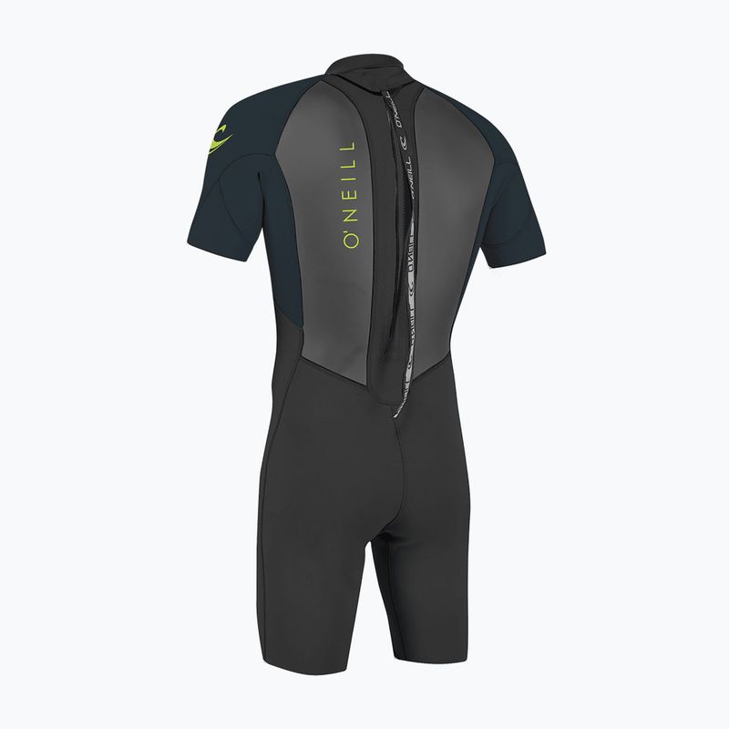 Muta da nuoto bambino O'Neill Youth Reactor-2 2mm Back Zip SS Spring black/slate 2
