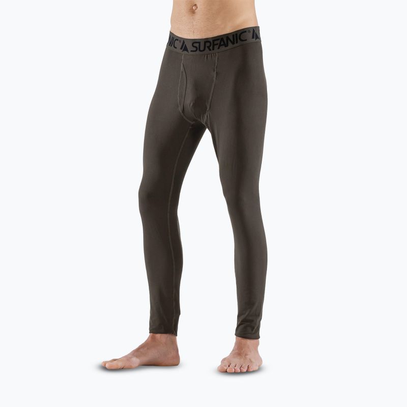 Pantaloni termici Surfanic Bodyfit Long John Uomo color kaki scuro 4