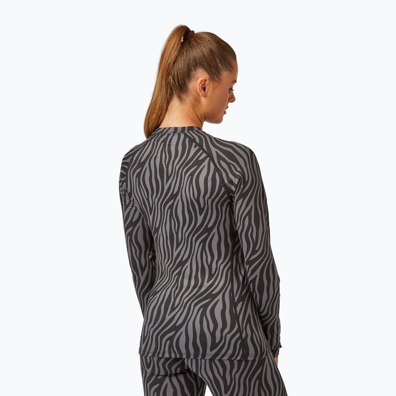 Surfanic Cozy Limited Edition Crew Neck Donna manica lunga termica zebra nera 3