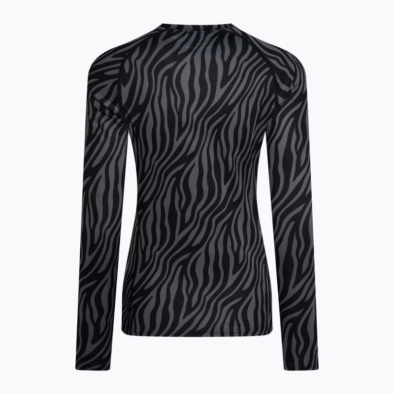 Surfanic Cozy Limited Edition Crew Neck Donna manica lunga termica zebra nera 5