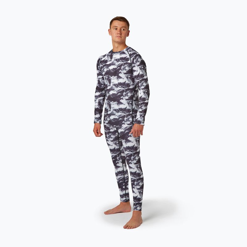 Surfanic Bodyfit Uomo Edizione Limitata Girocollo termico a manica lunga bianco stampato 2