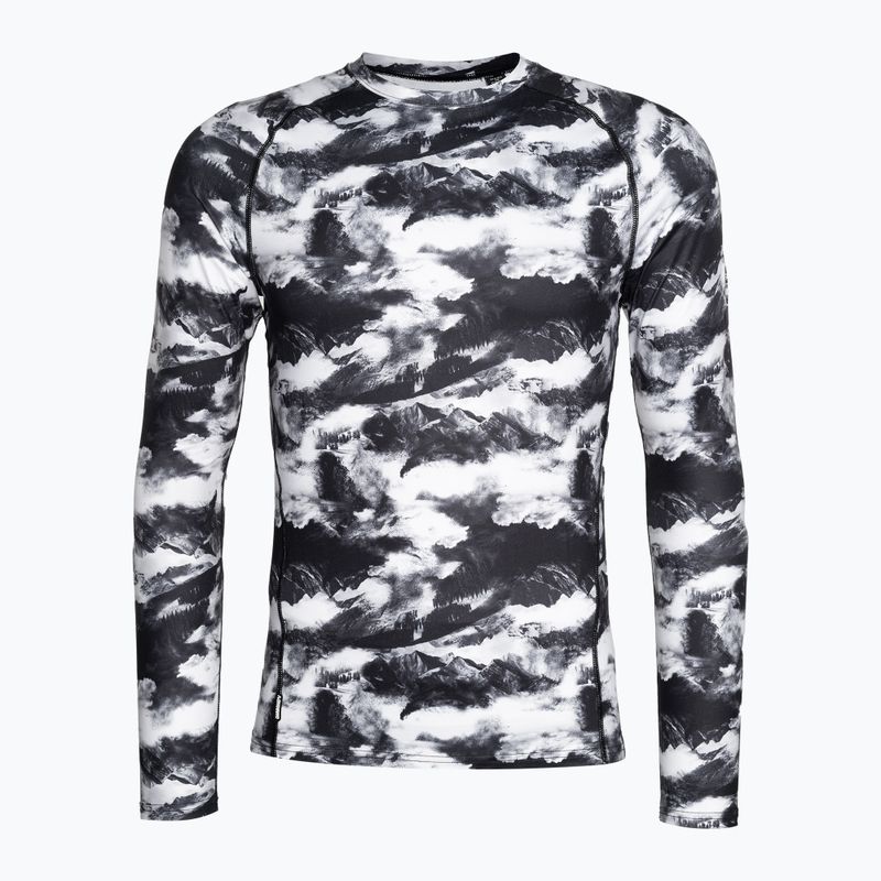 Maglia termica da uomo Surfanic Bodyfit Limited Edition Crew Neck white out print 4