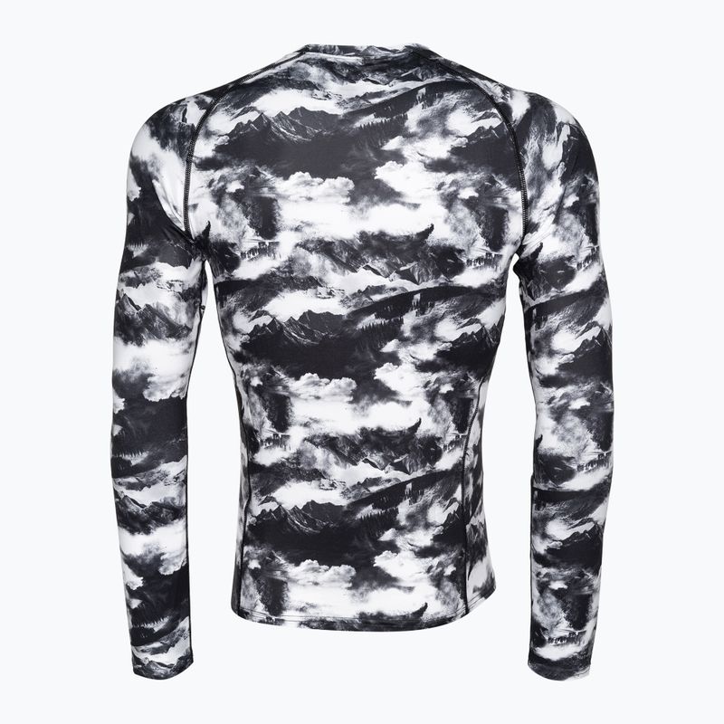 Surfanic Bodyfit Uomo Edizione Limitata Girocollo termico a manica lunga bianco stampato 5