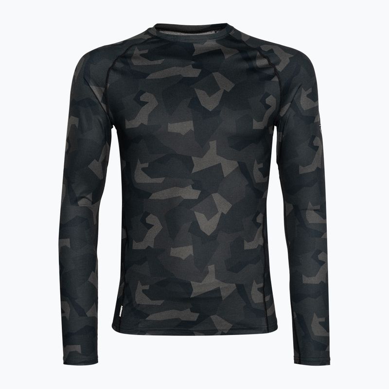 Surfanic Bodyfit Limited Edition Crew Neck Uomo manica lunga termica geo camo forestale 4