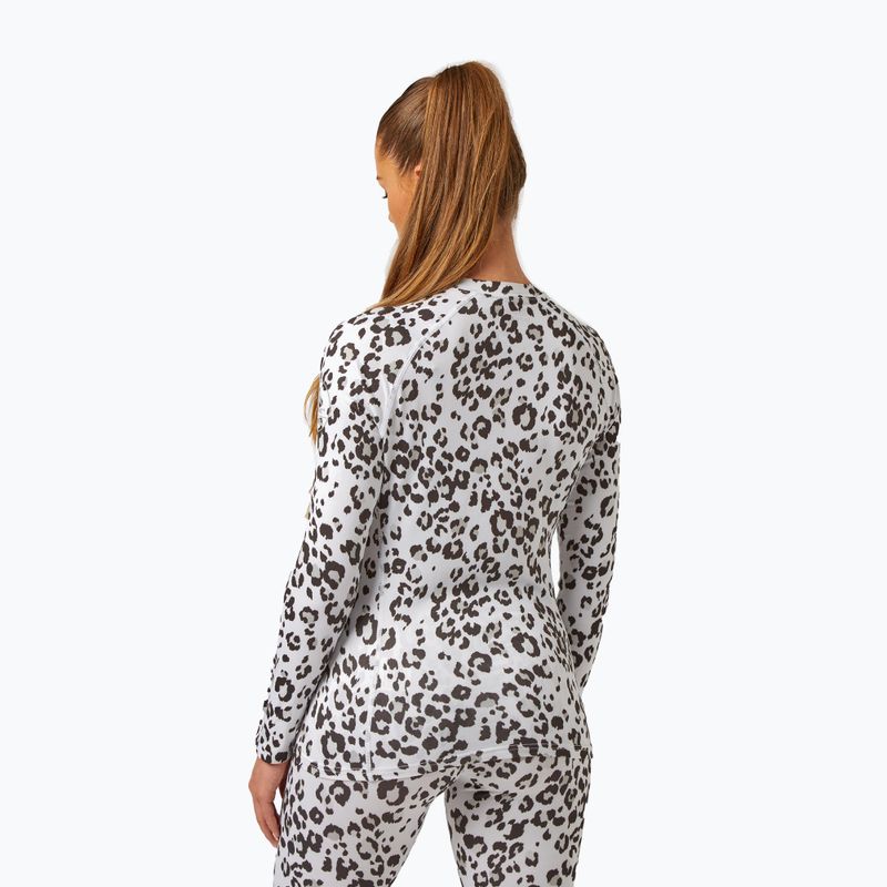 Surfanic Cozy Donna Edizione Limitata Termica Manica Lunga Girocollo Snow Leopard 3