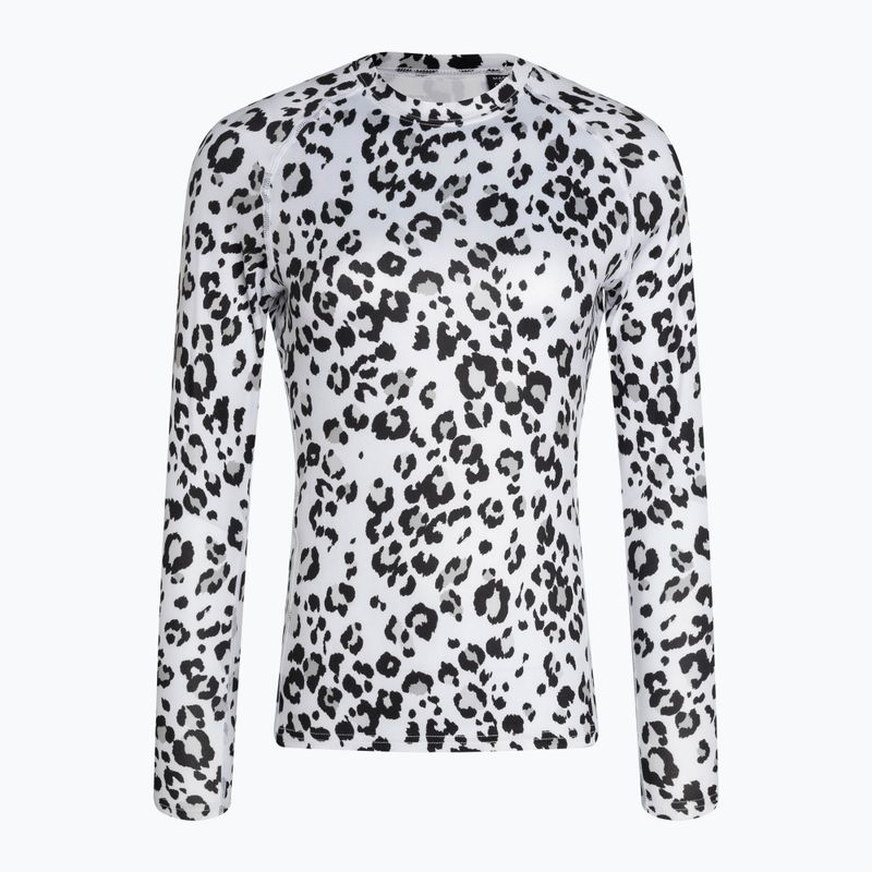 Surfanic Cozy Donna Edizione Limitata Termica Manica Lunga Girocollo Snow Leopard 4