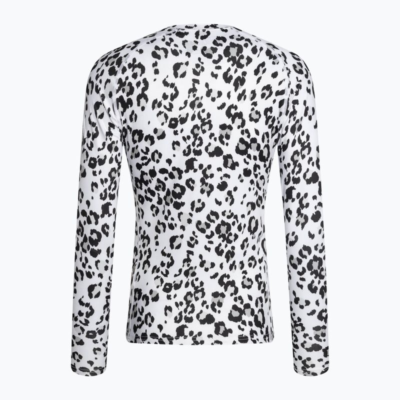 Surfanic Cozy Donna Edizione Limitata Termica Manica Lunga Girocollo Snow Leopard 5