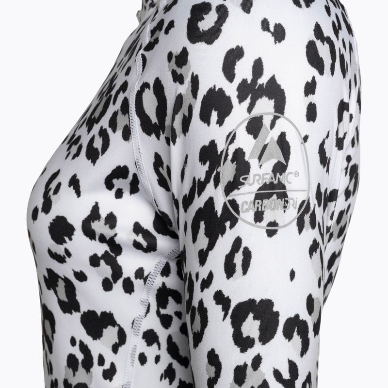 Surfanic Cozy Donna Edizione Limitata Termica Manica Lunga Girocollo Snow Leopard 7