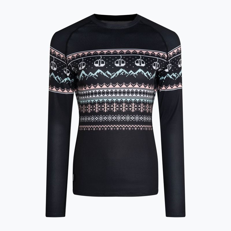 Maglia termica da donna Surfanic Cozy Limited Edition Crew Neck black fairisle 4