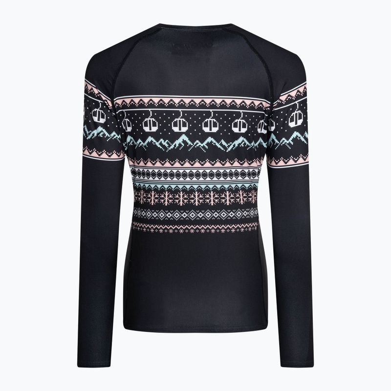Maglia termica da donna Surfanic Cozy Limited Edition Crew Neck black fairisle 5