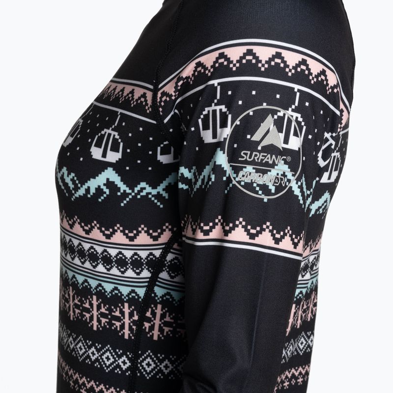 Maglia termica da donna Surfanic Cozy Limited Edition Crew Neck black fairisle 7