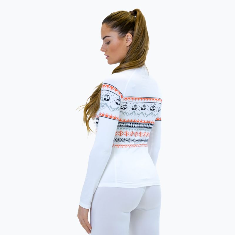 Maglia termica da donna Surfanic Cozy Limited Edition Crew Neck white fairisle 3