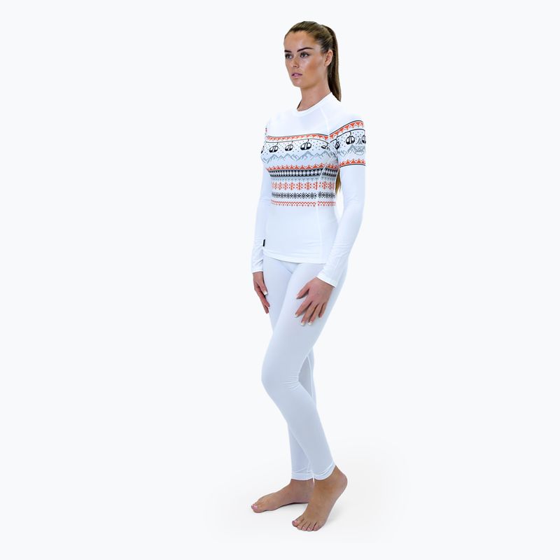 Surfanic Cozy Limited Edition Thermal Donna a manica lunga e girocollo bianco fairisle 3