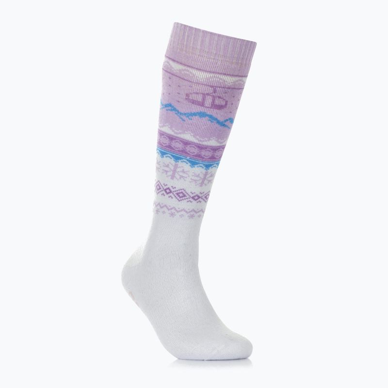 Calze da sci Surfanic Pro Tech Fairisle confezione da 3 ice lilac 4